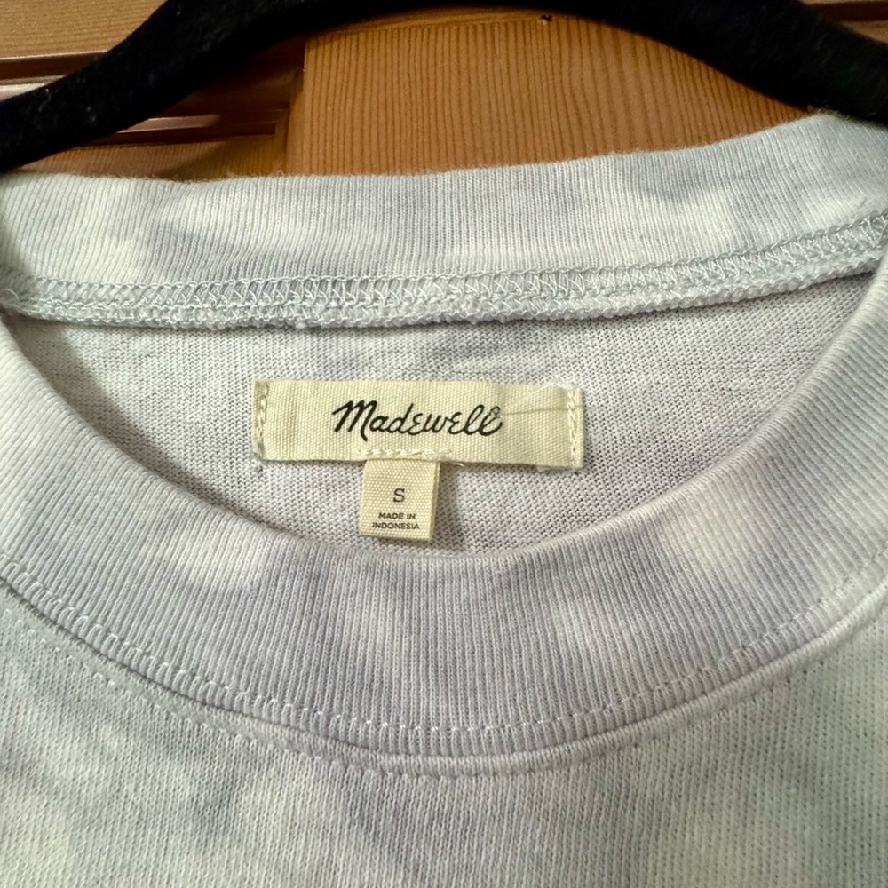 Madewell Tie-dye Light Gray T-shirt Dress